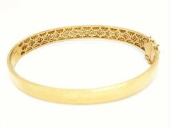 Bracelet Jonc En Or Jaune Pavé Diamants -Castafiore Boutique 05872CD04