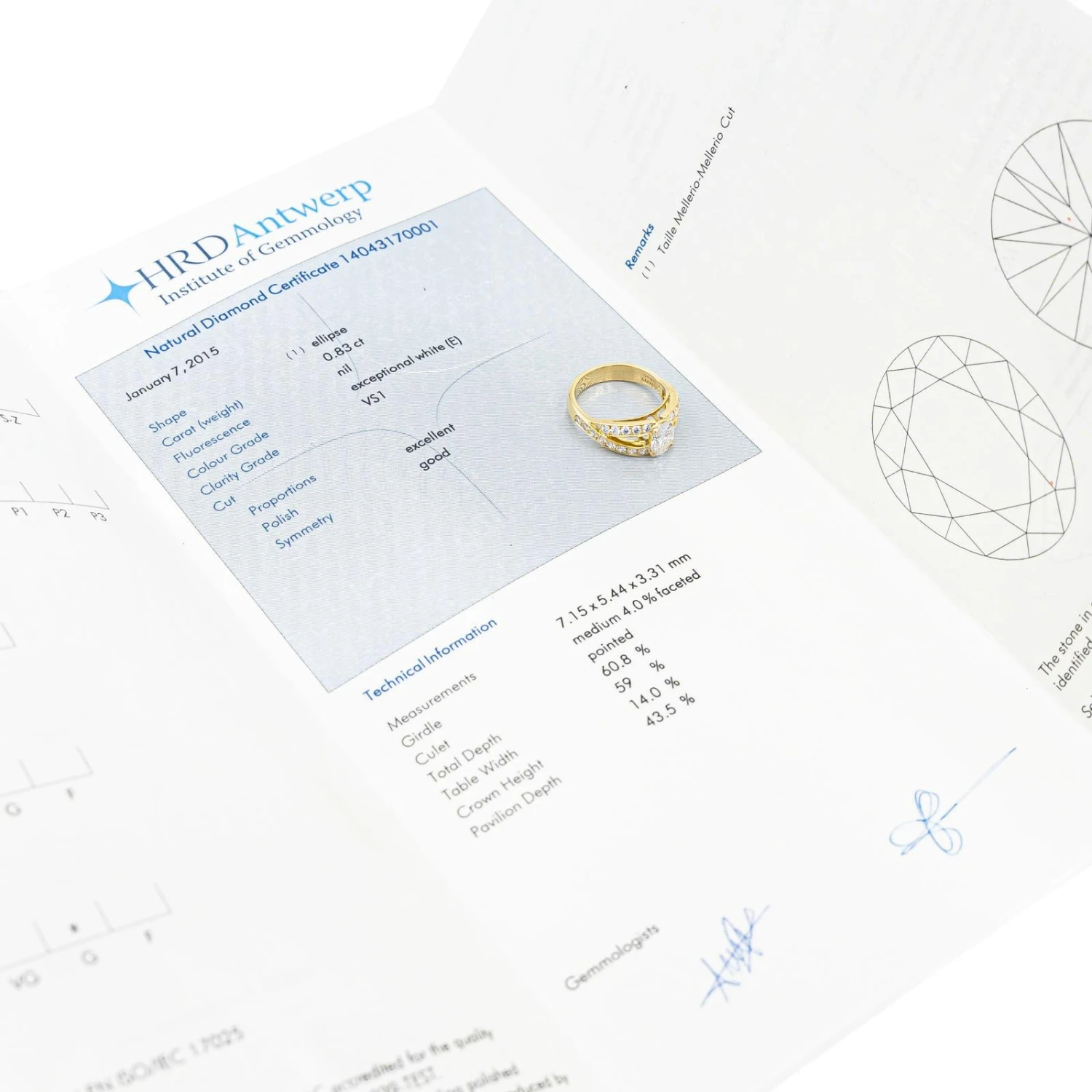 Bague MELLERIO En Or Jaune Et Diamant 7 Bague MELLERIO En Or Jaune Et Diamant – Image 7