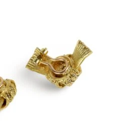 Boucles D'oreilles Clip HERMÈS "Nœud" En Or Jaune Et Or Blanc -Castafiore Boutique 6V2A5095