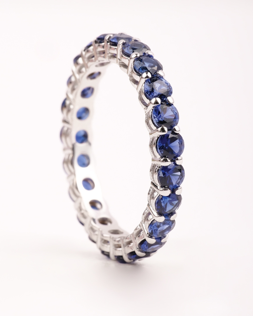 Castafiore Boutique -Castafiore Boutique Full Fine Blue Sapphire Love Eternity Ring.web