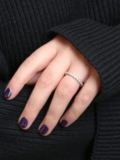 Alliance Américaine En Or Blanc Et Diamants 0,66 Ct -Castafiore Boutique alliance americaine en or blanc et diamants 066 ct 259624