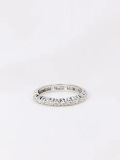 Alliance Américaine En Or Blanc Et Diamants 0,66 Ct