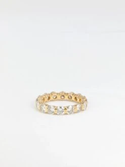 Alliance Américaine Vintage En Or Jaune Et Diamants