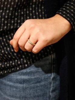 Alliance Américaine Vintage En Or Jaune Et Diamants -Castafiore Boutique alliance americaine vintage en or jaune et diamants 828983