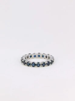 Alliance Américaine Vintge En Or Blanc Et Saphirs -Castafiore Boutique alliance americaine vintge en or blanc et saphirs 392800