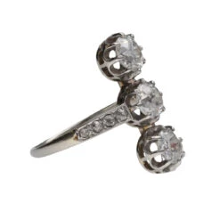 Bague En Or Blanc, Platine Et Diamants 9 Bague En Or Blanc, Platine Et Diamants -Castafiore Boutique bague 1930 en or 18k et platine avec diamants taille ancienne vers 1930 taille 55 251535