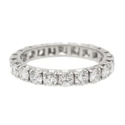 Bague Alliance Américaine Or Blanc Diamant