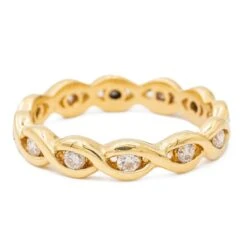 Bague Alliance Américaine Or JauneDiamant