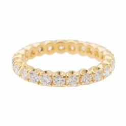 Bague Alliance Américaine Or Jaune Diamant