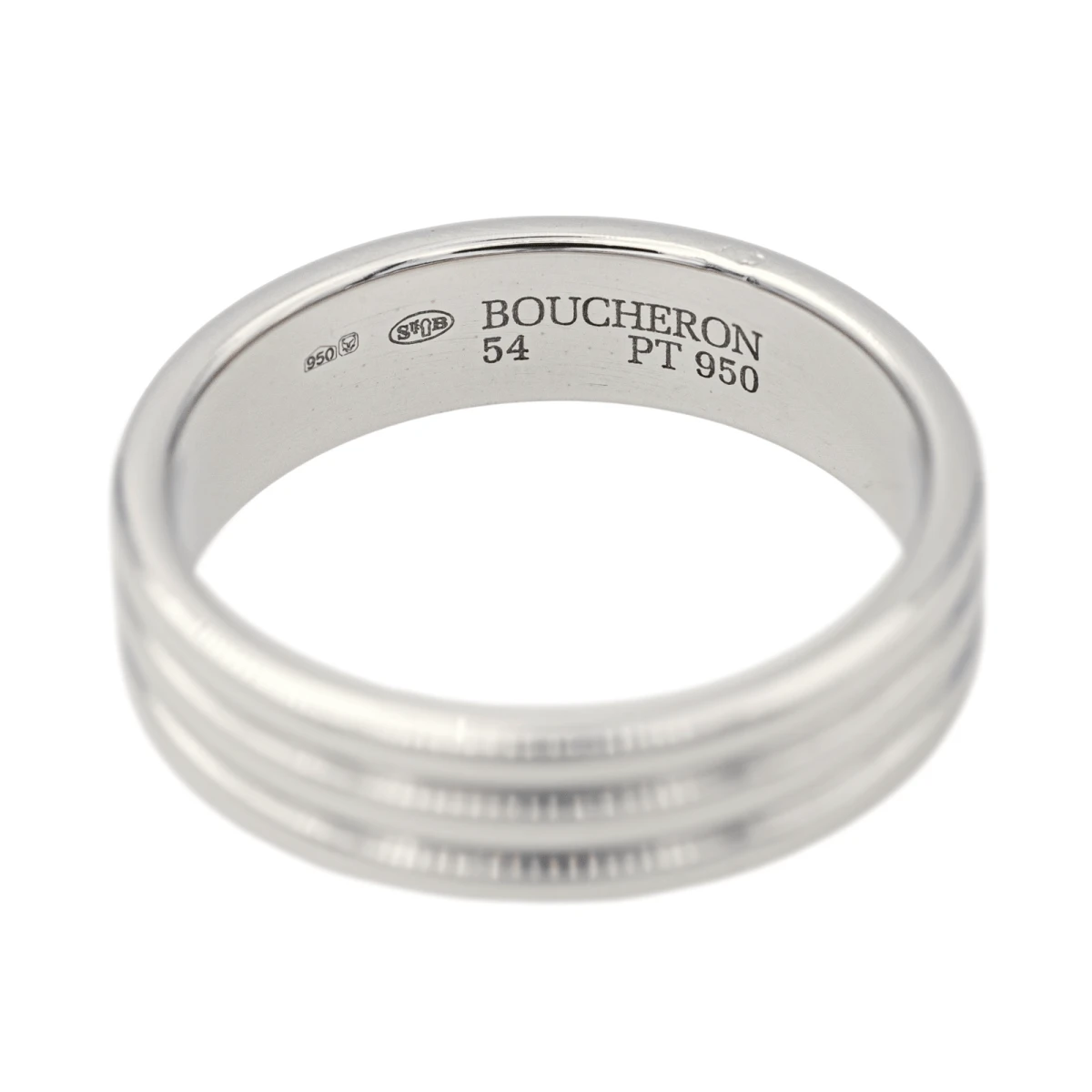 Bague Alliance BOUCHERON "Godron" En Platine 3 Bague Alliance BOUCHERON "Godron" En Platine – Image 3