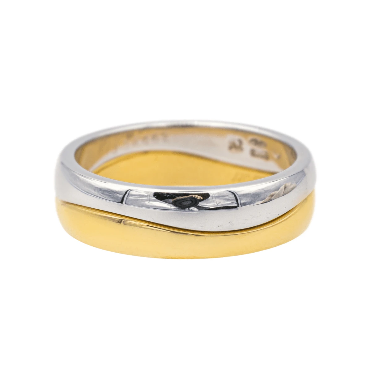 Bague Alliance CARTIER "Love Me" En Or Blanc Et Or Jaune 1 Bague Alliance CARTIER "Love Me" En Or Blanc Et Or Jaune