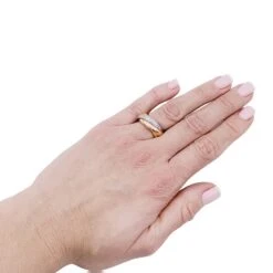 Miller Bague Alliance CARTIER "Trinity" En 3 Ors Et Diamants -Castafiore Boutique bague alliance cartier trinity en 3 ors et diamants 635383