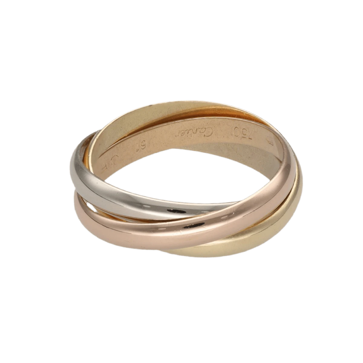 Bague Alliance CARTIER "Trinity" En Or Jaune, Gris Et Rose 1 Bague Alliance CARTIER "Trinity" En Or Jaune, Gris Et Rose
