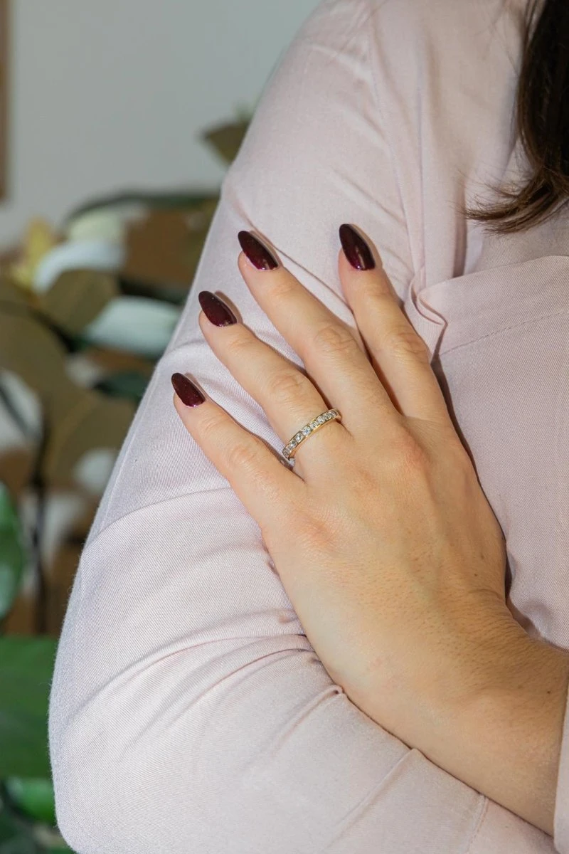 Bague Alliance Or Jaune Diamant 2 Bague Alliance Or Jaune Diamant – Image 2