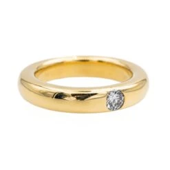 Bague Alliance Or JauneDiamant -Castafiore Boutique bague alliance or jaune diamant 956398