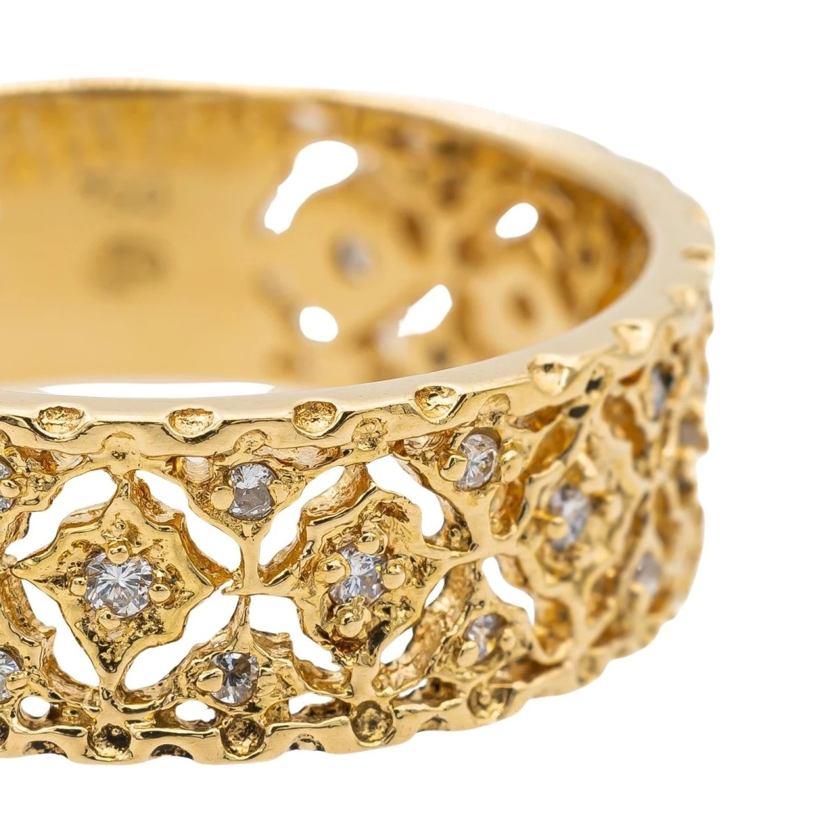 Bague Alliance Or Jaune Et Diamant 4 Bague Alliance Or Jaune Et Diamant – Image 4