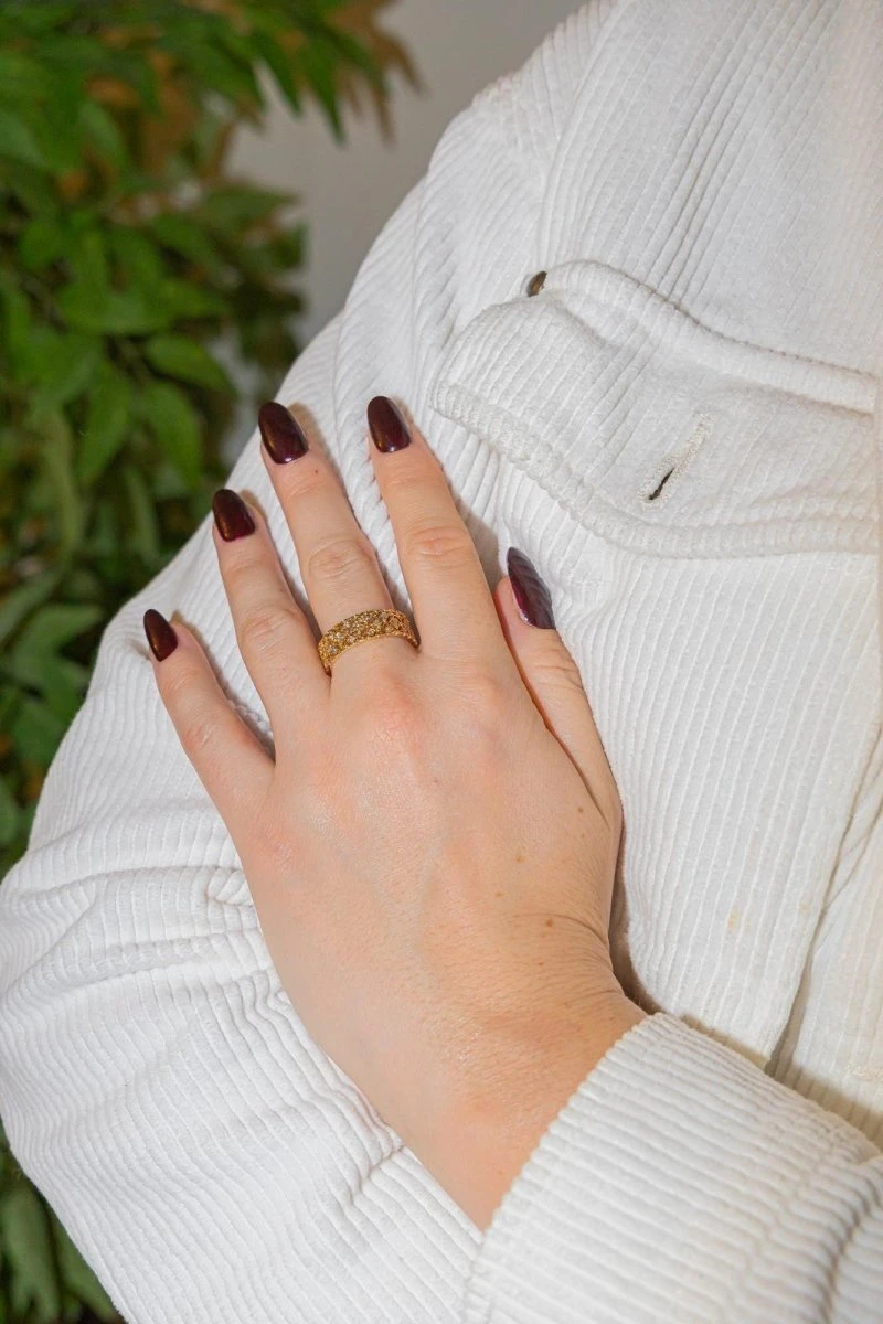 Bague Alliance Or Jaune Et Diamant 2 Bague Alliance Or Jaune Et Diamant – Image 2