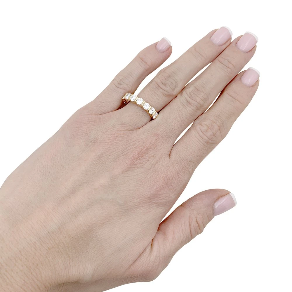 Miller Bague Alliance Or Jaune Et Diamants. 2 Miller Bague Alliance Or Jaune Et Diamants. – Image 2