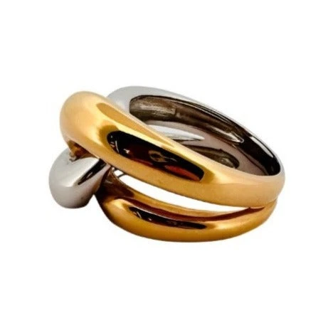 Bague Anneaux En Or Blanc Et Or Rose 3 Bague Anneaux En Or Blanc Et Or Rose – Image 3