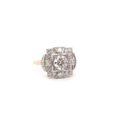 Bague Entourage En Or, Platine Et Diamants 8 Bague Entourage En Or, Platine Et Diamants -Castafiore Boutique bague art deco diamant 106cts fsi2 592086