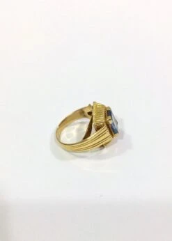 Bague Art Déco En Or Rose Et Spinelle Bleu 9 Bague Art Déco En Or Rose Et Spinelle Bleu -Castafiore Boutique bague art deco en or rose et spinelle bleu 682261