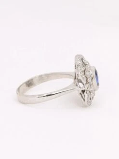 Bague Art Déco Saphir Diamants -Castafiore Boutique bague art deco saphir diamants 101333