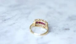 Bague Bandeau Ancienne Rubis Et Diamants -Castafiore Boutique bague bandeau ancienne rubis et diamants 991286