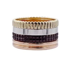 Miller Bague Bandeau BOUCHERON "Quatre Classique Large" En Ors Et PVD