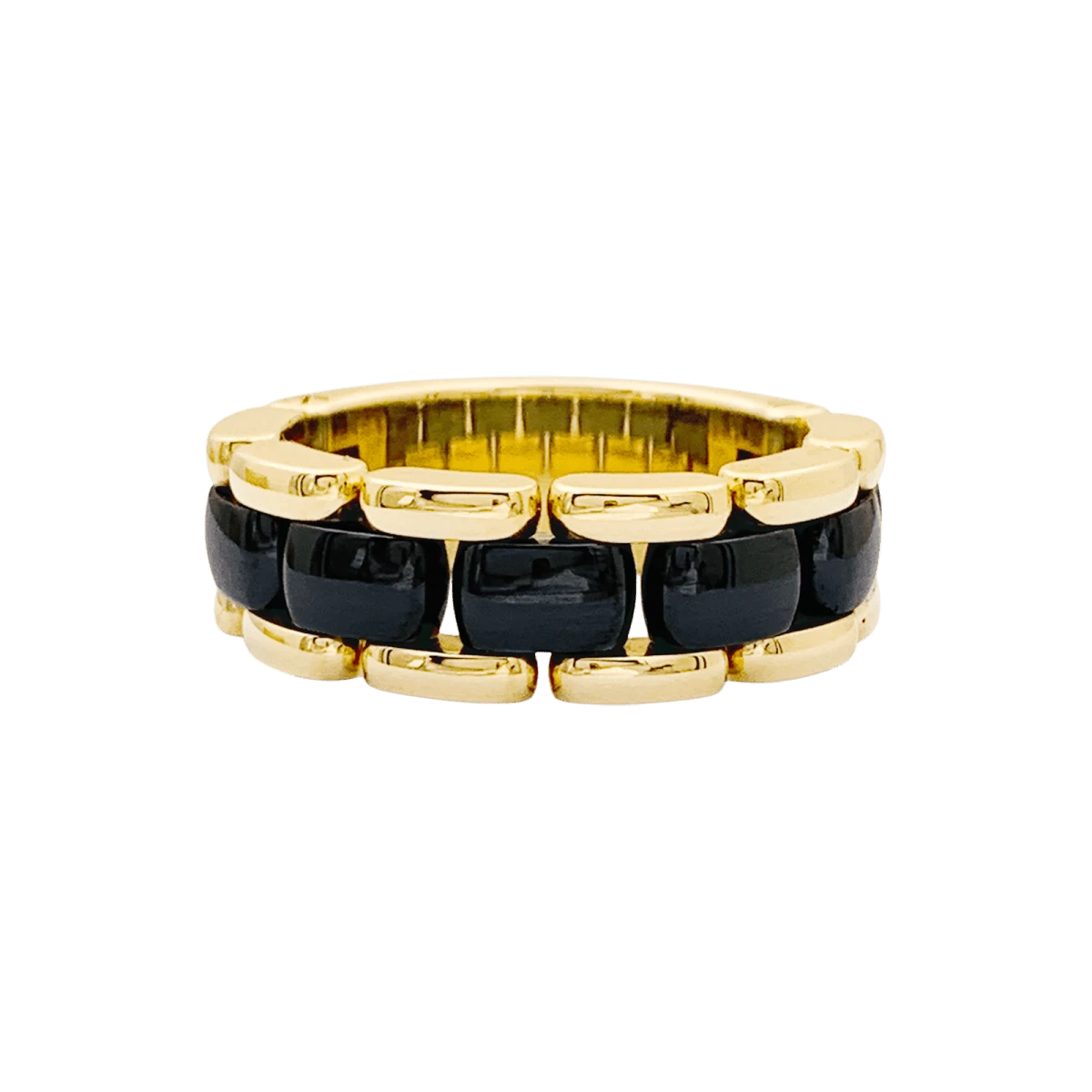 Miller Bague Bandeau CHANEL "Ultra" Or Jaune Et Céramique 1 Miller Bague Bandeau CHANEL "Ultra" Or Jaune Et Céramique