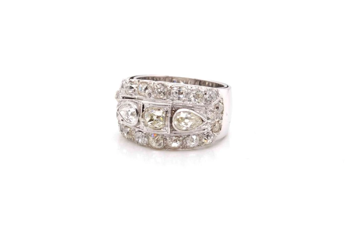 Bague Bandeau Diamants En Or Blanc 1 Bague Bandeau Diamants En Or Blanc