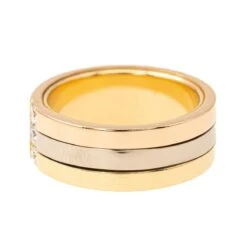 Bague Bandeau En 3 Ors Et Diamants -Castafiore Boutique bague bandeau en 3 ors et diamants 466667