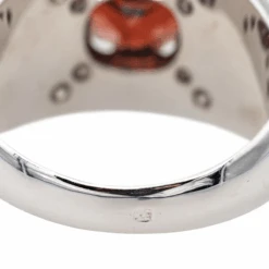 Bague Bandeau En Or Blanc, Grenat Et Diamants -Castafiore Boutique bague bandeau en or blanc grenat et diamants 582731