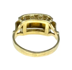 Bague Bandeau En Or Jaune 18 Carats Et Topazes -Castafiore Boutique bague bandeau en or jaune 18 carats et topazes 810661