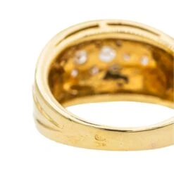 Bague Bandeau En Or Jaune Et Diamant -Castafiore Boutique bague bandeau en or jaune et diamant 745625