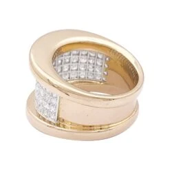 Miller Bague Bandeau En Or Rose, Platine Et Diamant -Castafiore Boutique bague bandeau en or rose platine et diamant 121309