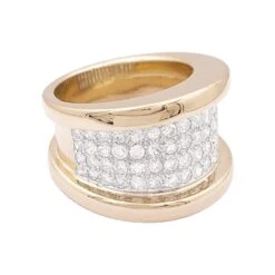 Miller Bague Bandeau En Or Rose, Platine Et Diamant -Castafiore Boutique bague bandeau en or rose platine et diamant 171518