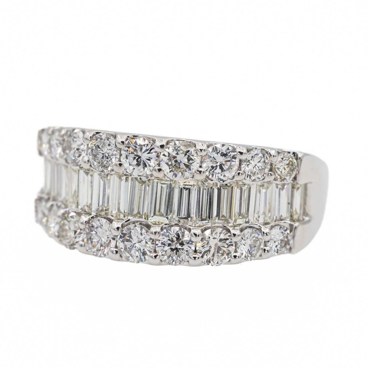 Bague Bandeau En Platine Et Diamant 3 Bague Bandeau En Platine Et Diamant – Image 3