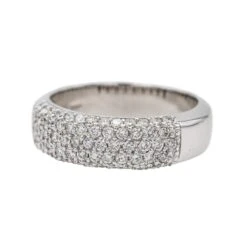 Bague Bandeau Or Blanc Diamant -Castafiore Boutique bague bandeau or blanc diamant 832495