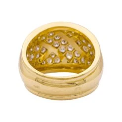 Miller Bague Bandeau Pavage Or Jaune, Diamants. -Castafiore Boutique bague bandeau pavage or jaune diamants 960502