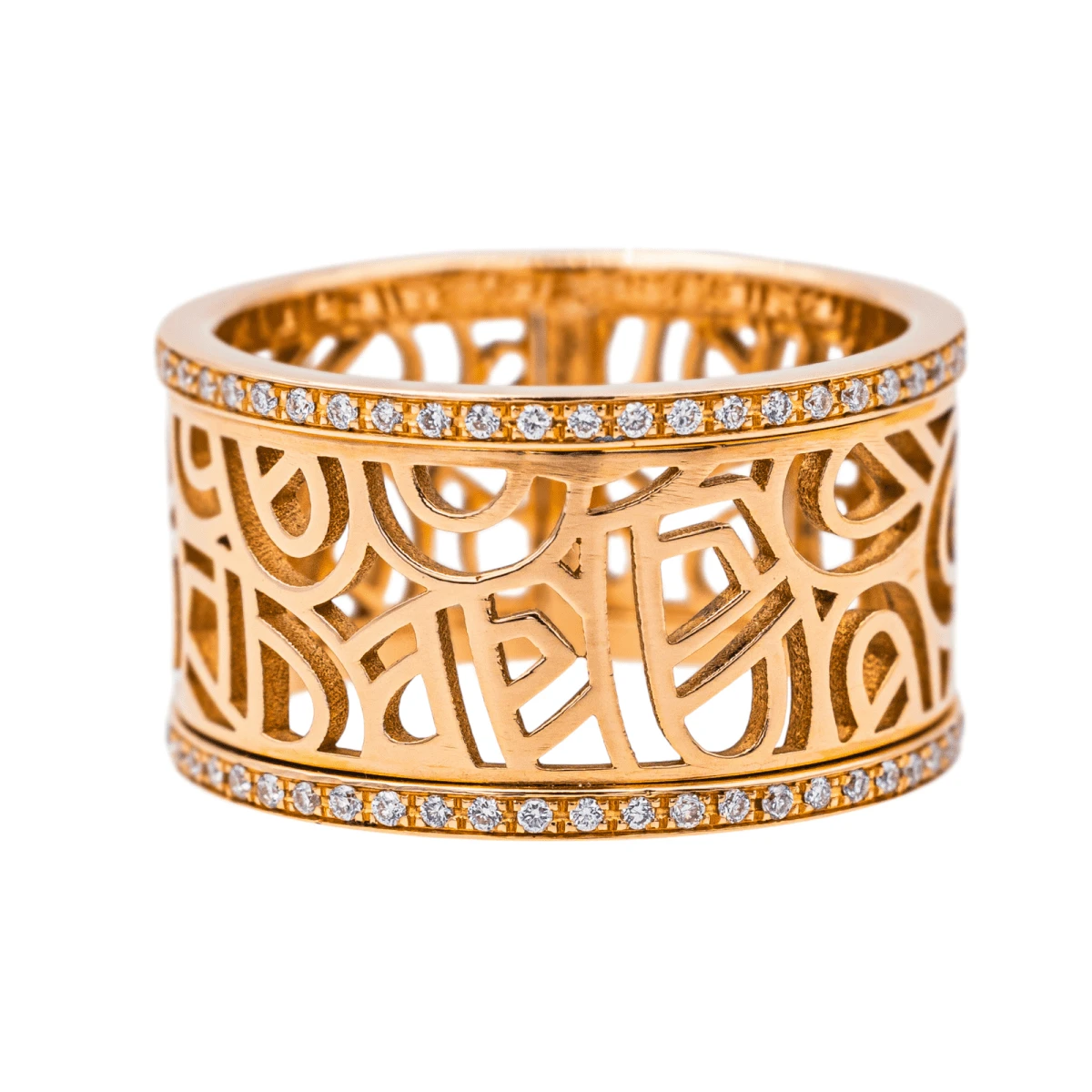 Bague Bandeau POIRAY "Coeur Fil" En Or Rose Et Diamants 3 Bague Bandeau POIRAY "Coeur Fil" En Or Rose Et Diamants – Image 3