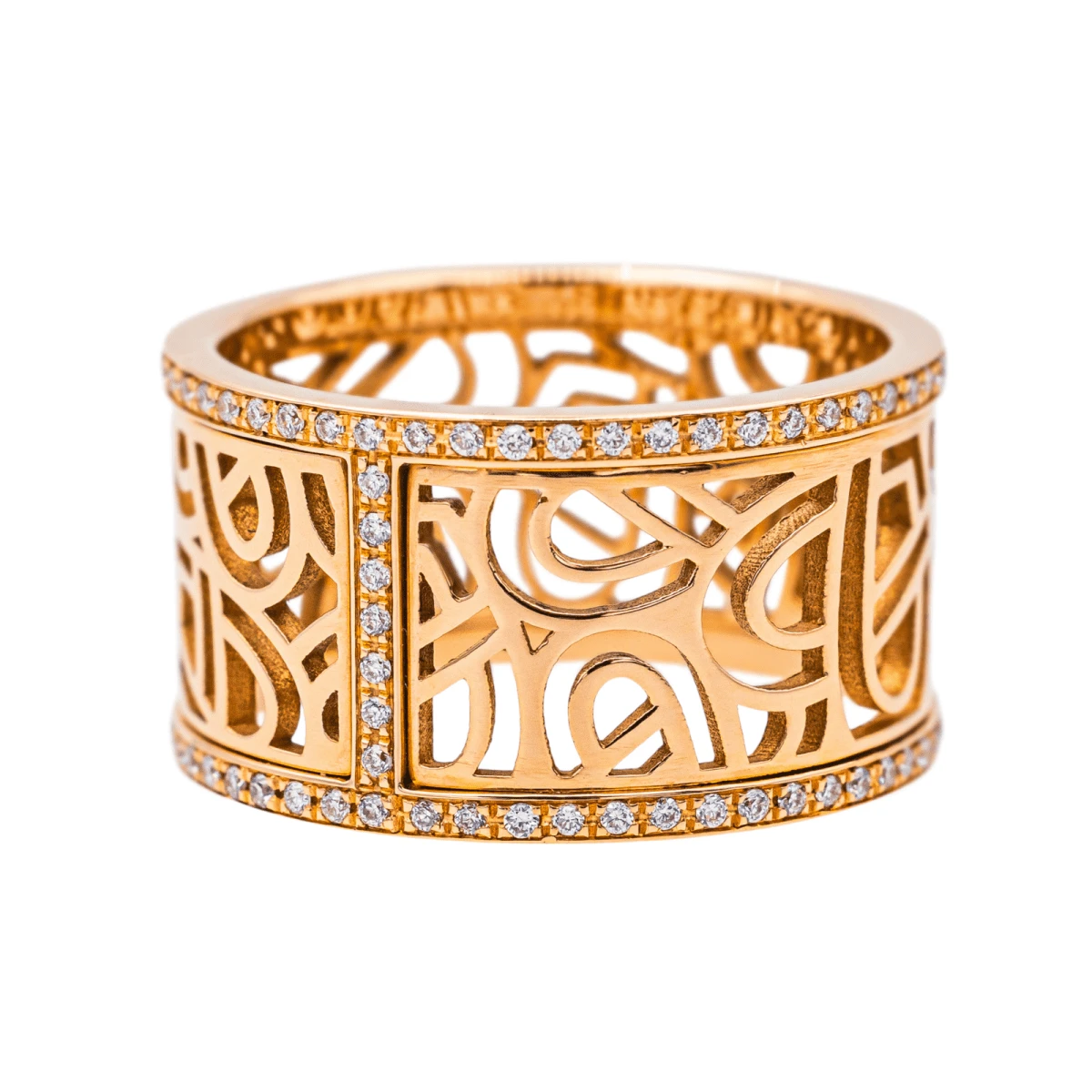 Bague Bandeau POIRAY "Coeur Fil" En Or Rose Et Diamants 7 Bague Bandeau POIRAY "Coeur Fil" En Or Rose Et Diamants – Image 7