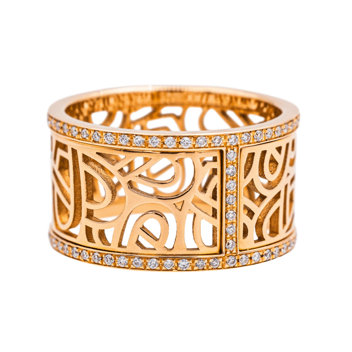 Bague Bandeau POIRAY "Coeur Fil" En Or Rose Et Diamants 6 Bague Bandeau POIRAY "Coeur Fil" En Or Rose Et Diamants – Image 6