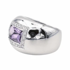 Bague Bandeau POIRAY "Thessalie" En Or Blanc, Améthyste Et Diamants 10 Bague Bandeau POIRAY "Thessalie" En Or Blanc, Améthyste Et Diamants -Castafiore Boutique bague bandeau poiray thessalie en or blanc amethyste et diamants 109283
