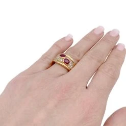 Miller Bague Bandeau Rubis Et Diamants -Castafiore Boutique bague bandeau rubis et diamants 179833