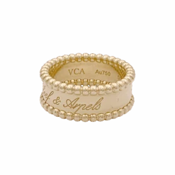 Miller Bague Bandeau VAN CLEEF & ARPELS. "Perlée Signature" En Or Jaune 9 Miller Bague Bandeau VAN CLEEF & ARPELS. "Perlée Signature" En Or Jaune -Castafiore Boutique bague bandeau van cleef arpels perlee signature en or jaune 344690