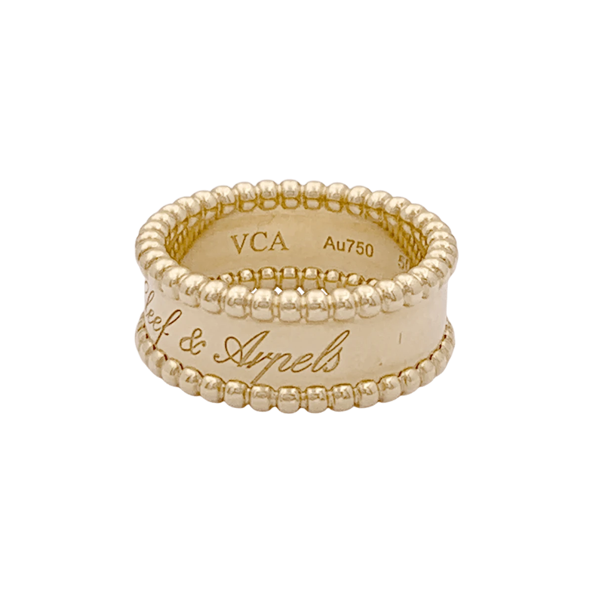 Miller Bague Bandeau VAN CLEEF & ARPELS. "Perlée Signature" En Or Jaune 3 Miller Bague Bandeau VAN CLEEF & ARPELS. "Perlée Signature" En Or Jaune – Image 3