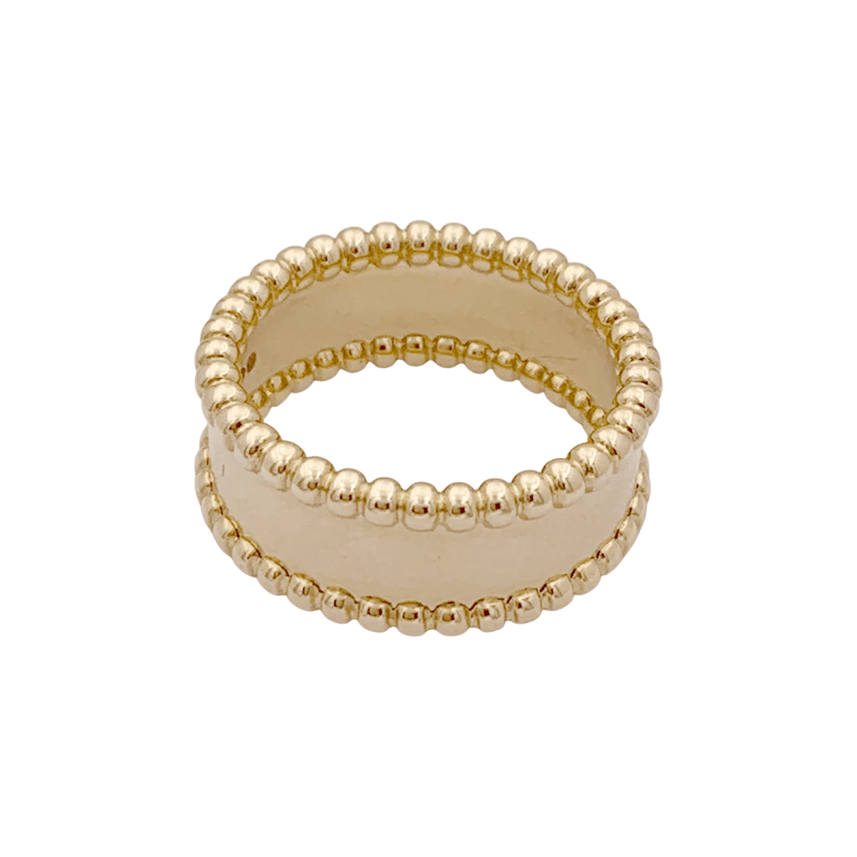 Miller Bague Bandeau VAN CLEEF & ARPELS. "Perlée Signature" En Or Jaune 6 Miller Bague Bandeau VAN CLEEF & ARPELS. "Perlée Signature" En Or Jaune – Image 6