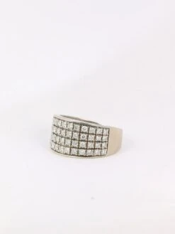 Bague Bandeau Vintage En Or Blanc Et Diamants -Castafiore Boutique bague bandeau vintage en or blanc et diamants 682200