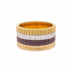 Miller Bague Boucheron, "Quatre Classique Large", Trois Ors Et Diamants