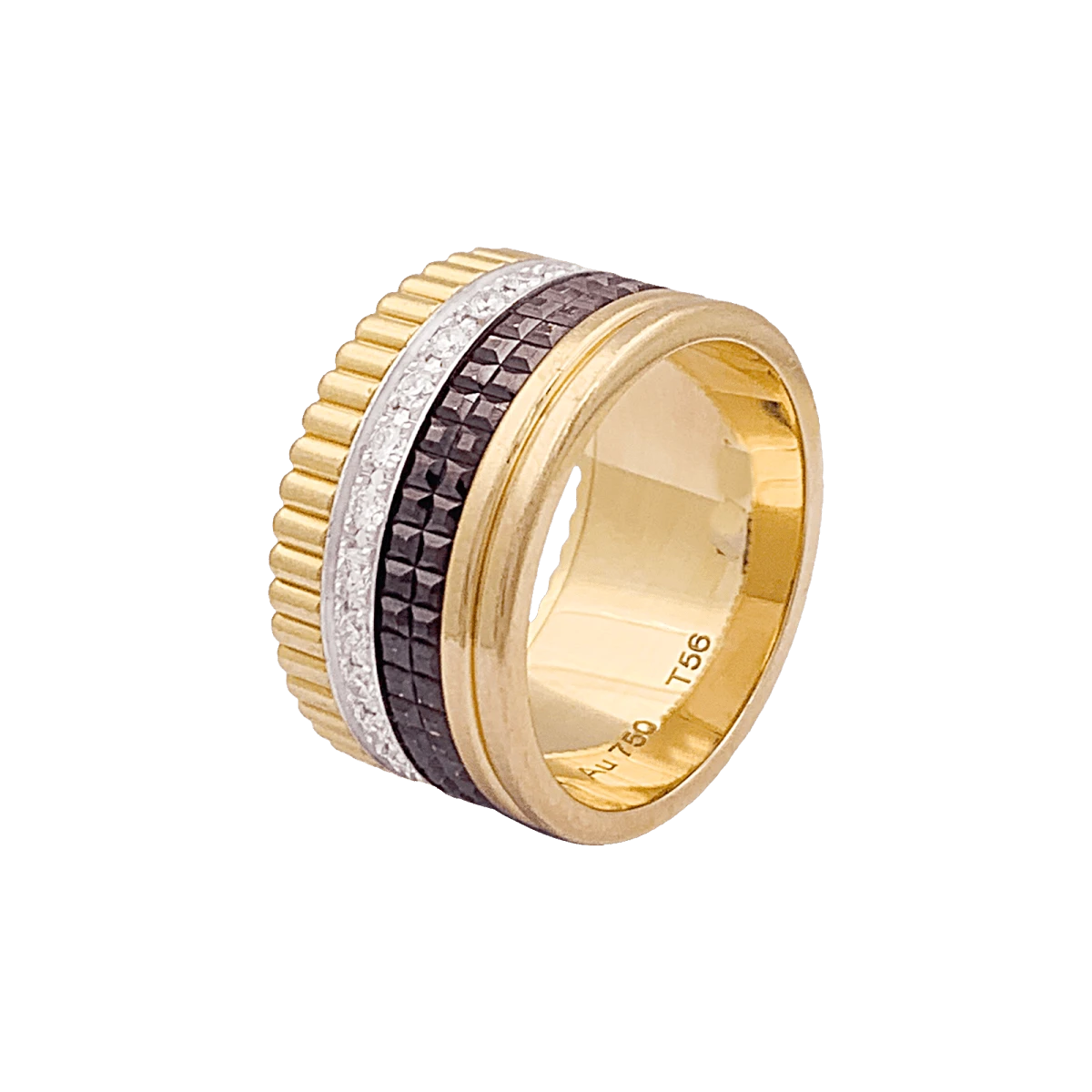 Miller Bague Boucheron, "Quatre Classique Large", Trois Ors Et Diamants 4 Miller Bague Boucheron, "Quatre Classique Large", Trois Ors Et Diamants – Image 4